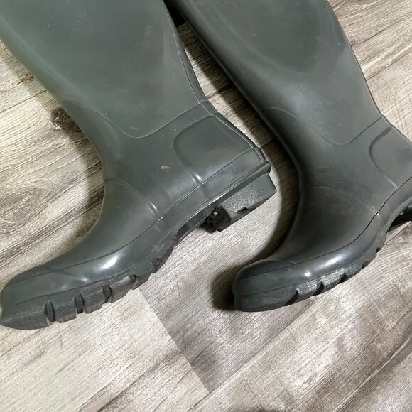 Hunter Original Gloss Tall Rain Boots Graphite Grey Women’s Size 7 - Picture 6 of 11